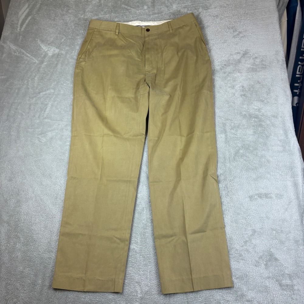 Polo Ralph Lauren Pants Mens 36 (Fits 38x31) Straight Chino Tan Khaki Business - Picture 1 of 11